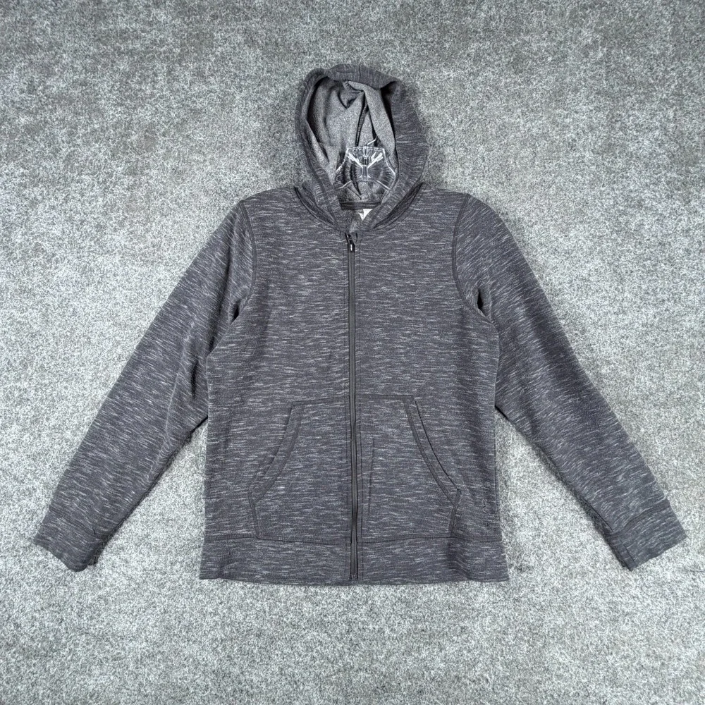 Head Hoodie Youth Large Heather Gray Rayon Stretch Fleece Lined Outdoor Full Zip